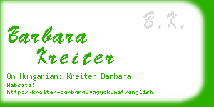 barbara kreiter business card